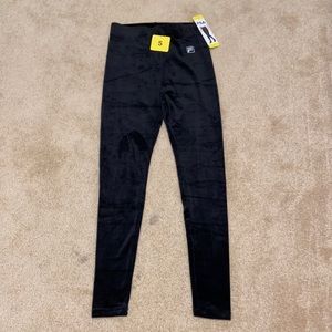 Brand new black FILA velvet leggings